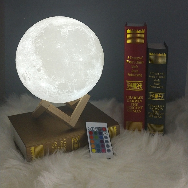 Colour Changing Bulb - 3D Print Moon Lamp Colorful Change