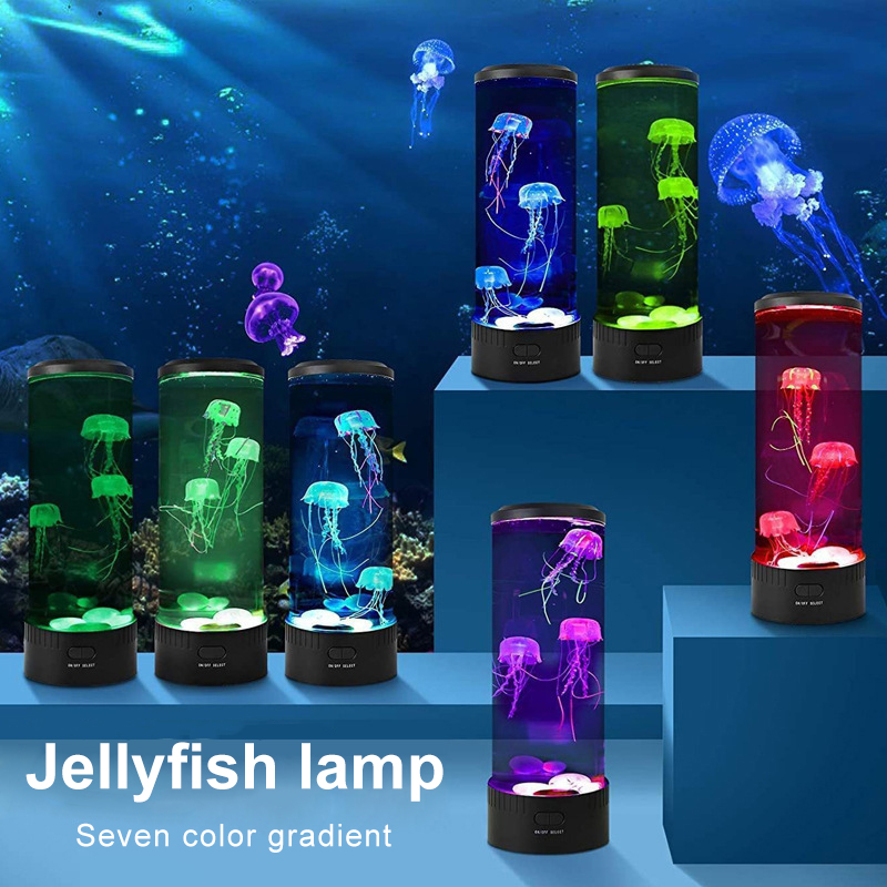 Lava Lamp Desktop - Jellyfish Lava Lamp Aquarium Ocean Night