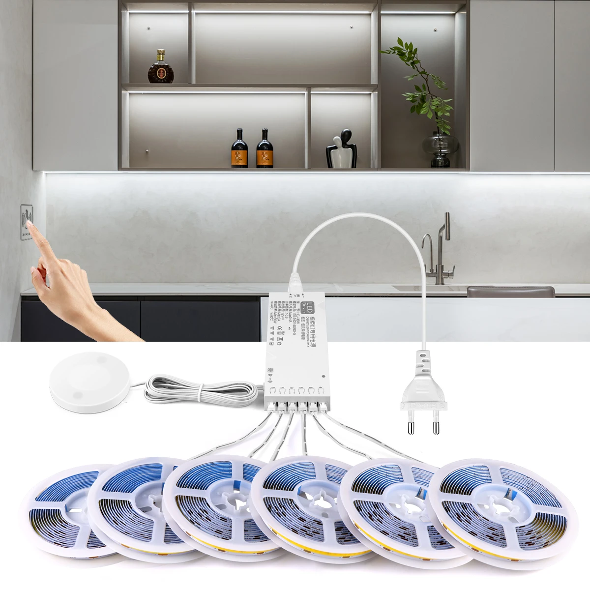 Kitchen Decor Lighting - 2-6PCS COB LED Strip Light Kit