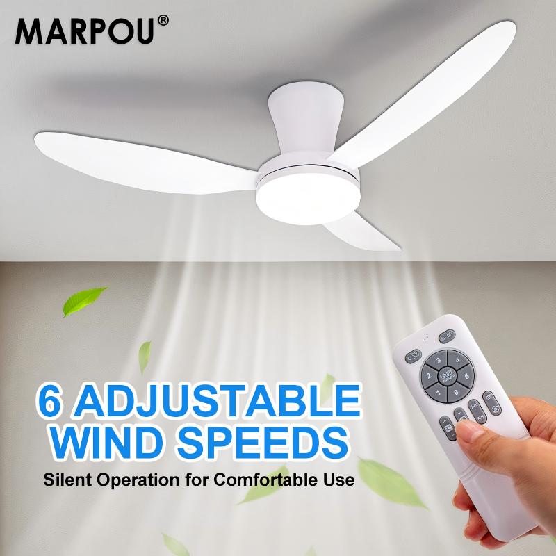 Colour Changing Bulb - MARPOU Simple Ceiling Fans With Remote