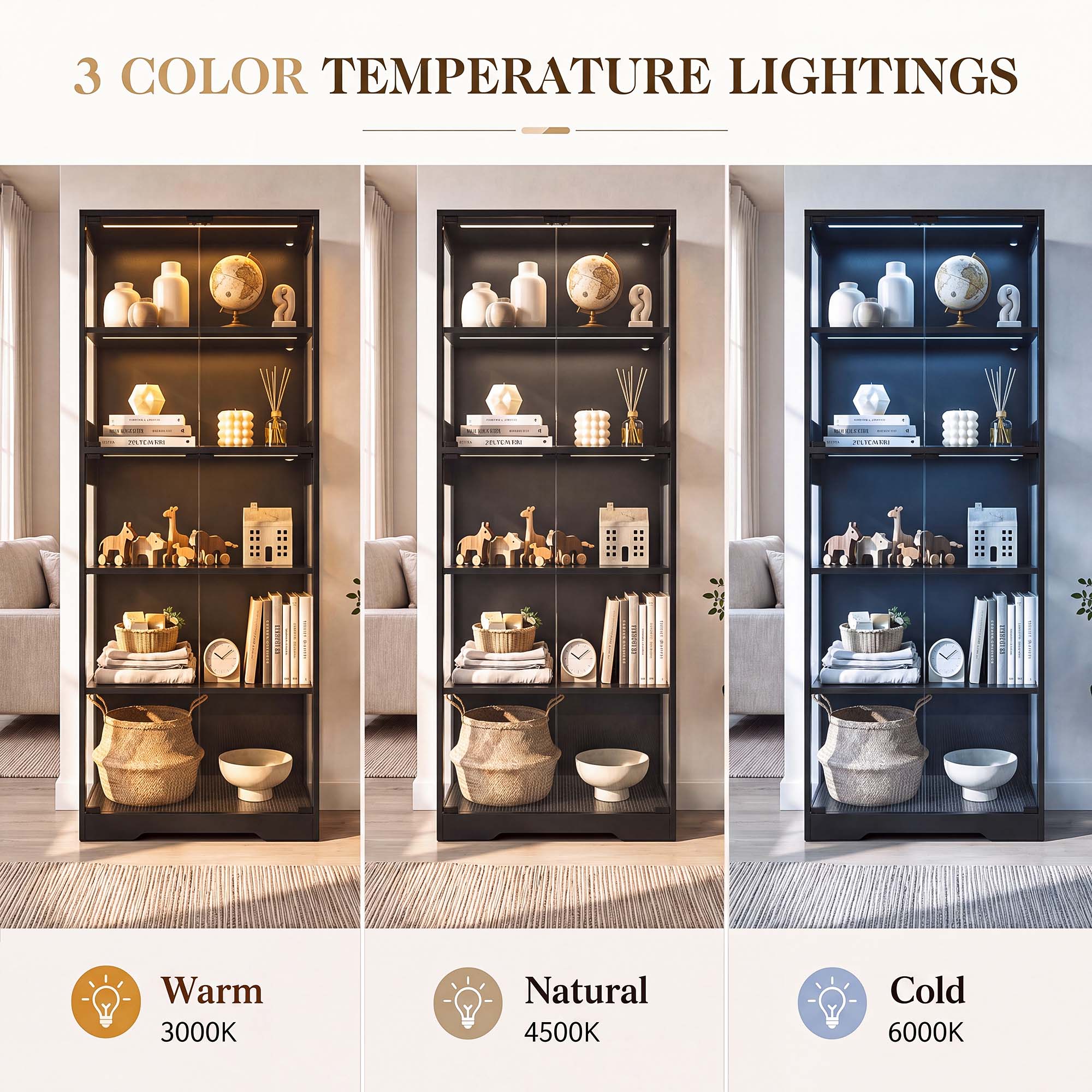 TCGBKAF 5‑Tier Display Cabinet - Home Lighting & Decor St Catharines On recension och pris