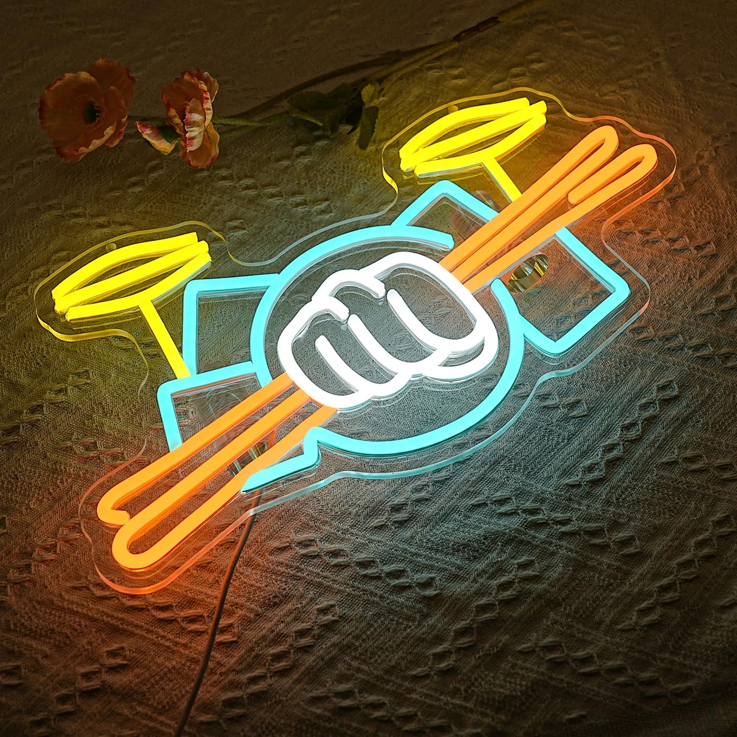 Drum Set Neon Sign USB Powered - Led Lighting Wall Decor recension och pris