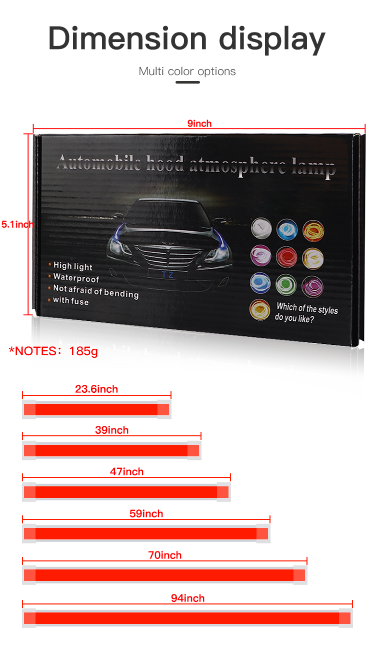 12V White Car Hood Light Strip - Lighting Decor Ideas recension och pris