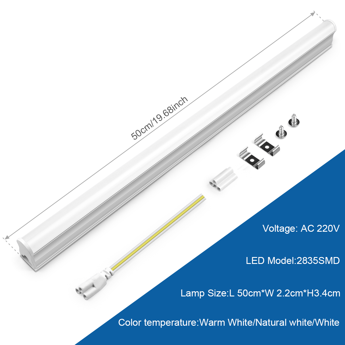 15W T5 LED Tube Light 50cm, En - Colour Changing Bulb recension och pris