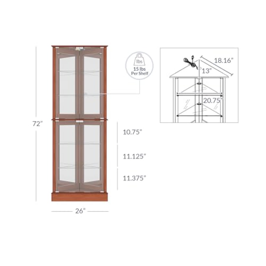 Lighted Corner Display Curio C - Home Lighting & Decor St Catharines On recension och pris