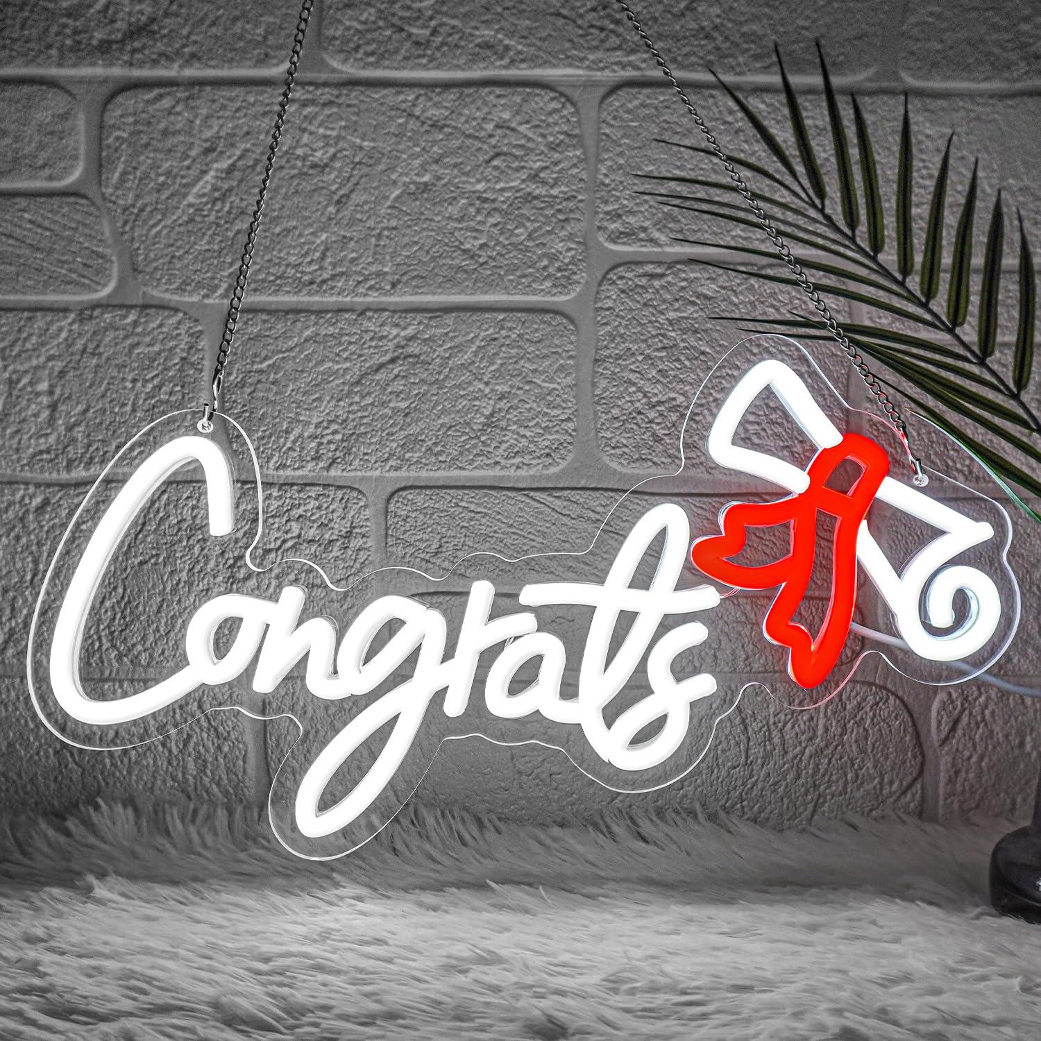 Congrats Graduation Neon Sign  - Led Lighting Wall Decor recension och pris