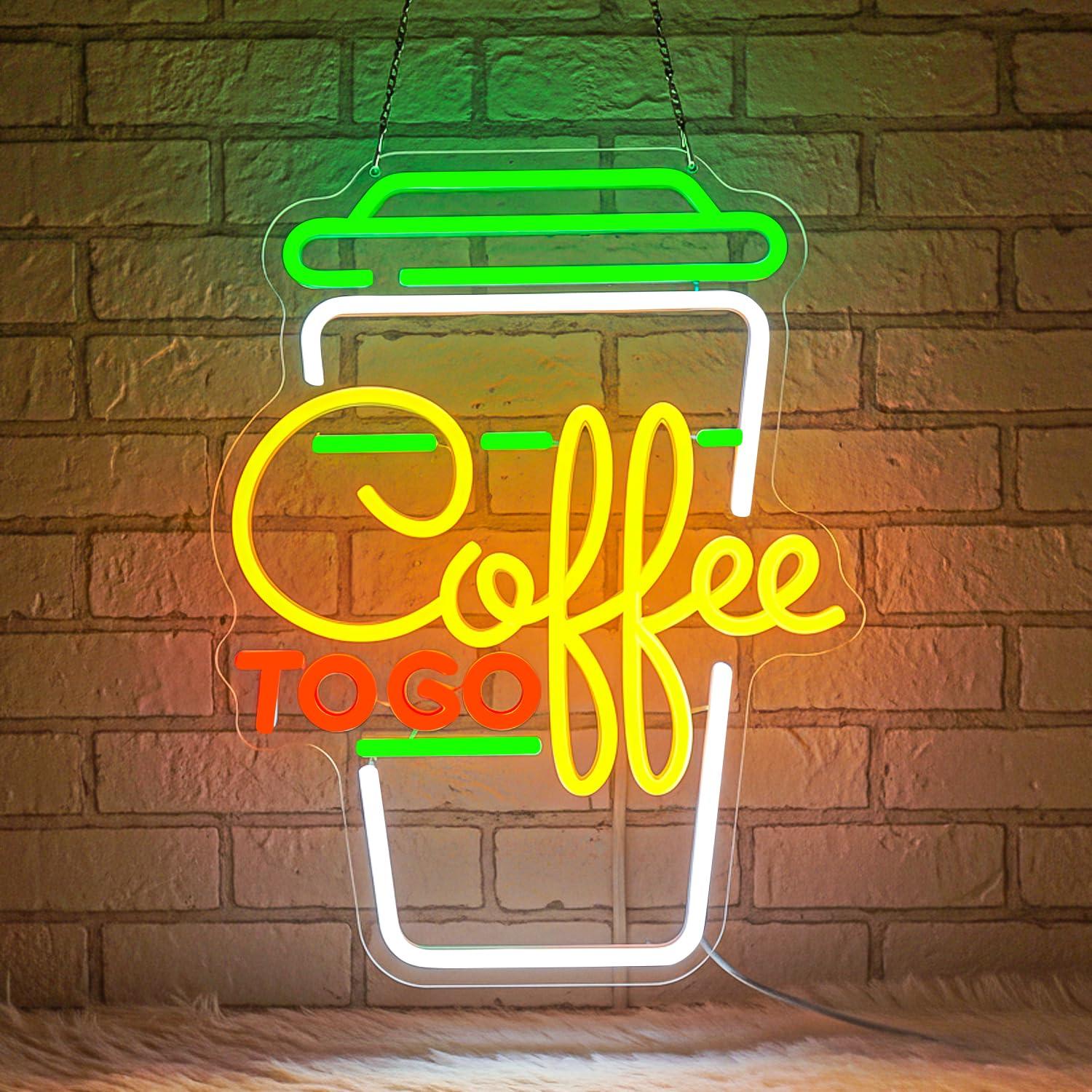 Coffee Neon Sign USB Dimmable  - Kitchen Decor Lighting recension och pris