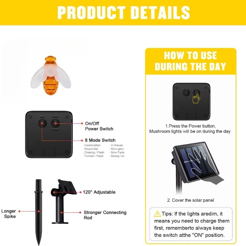 Solar Bee String Light 7m 50 L - Outdoor Lighting Wedding Decor recension och pris