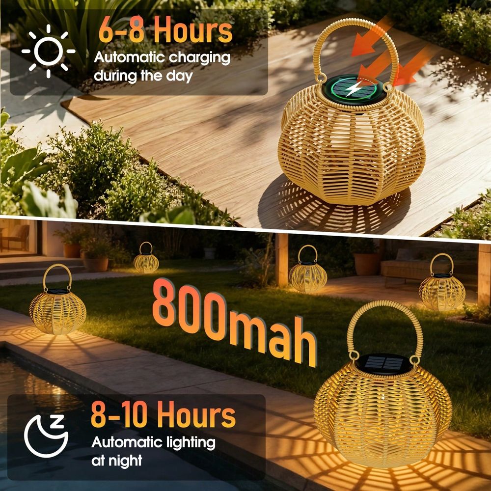 Rattan Solar Ambient Light For - Outdoor Lighting Wedding Decor recension och pris