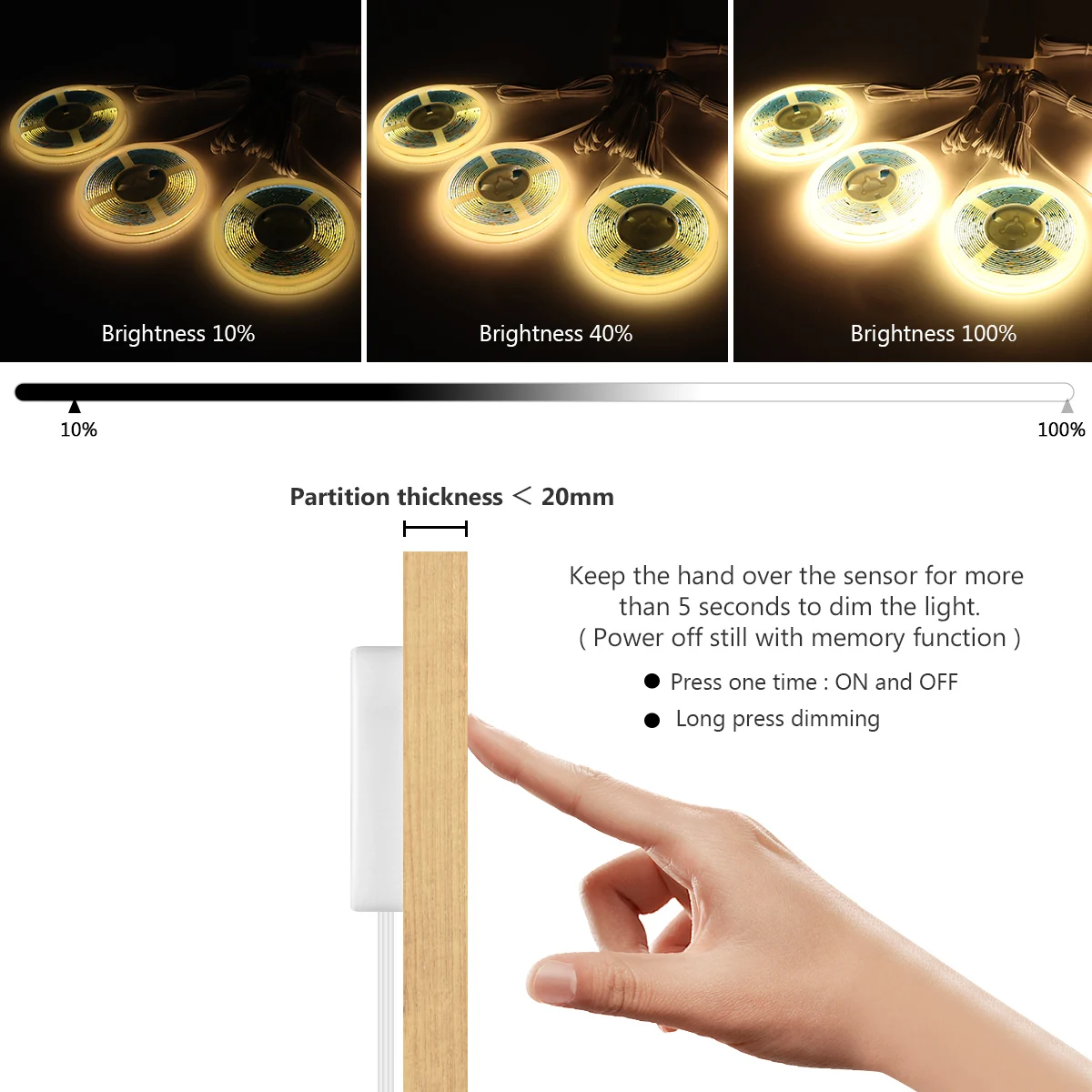 2-6PCS COB LED Strip Light Kit - Kitchen Decor Lighting recension och pris