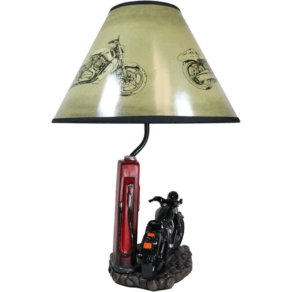 Vintage Retro Black Motorcycle - Lightings Decoration recension och pris