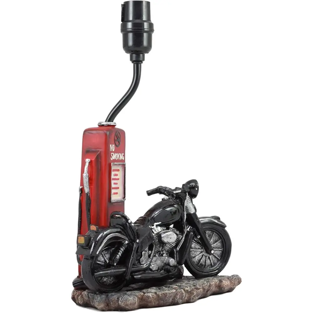 Vintage Retro Black Motorcycle - Lightings Decoration recension och pris