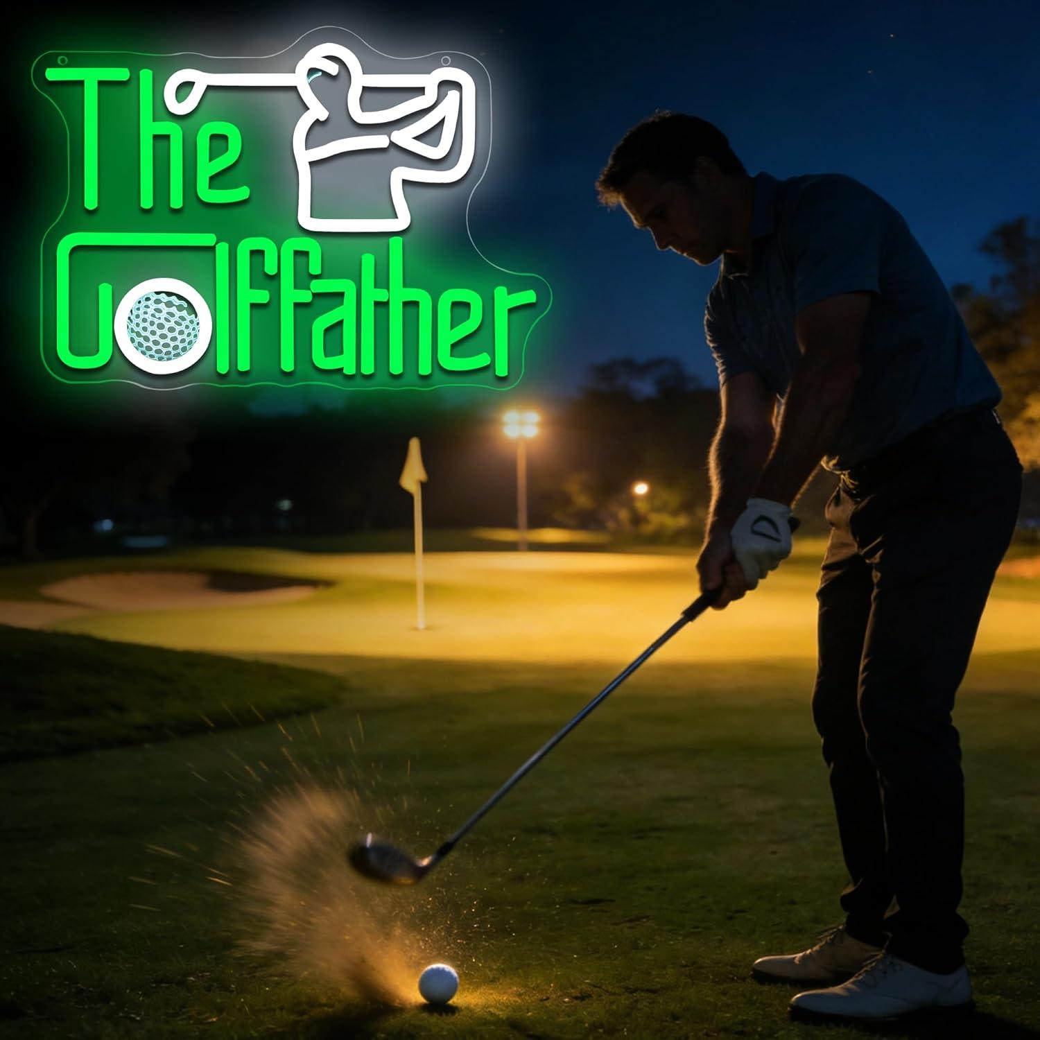 Golf Father Neon Sign USB Dimm - Led Lighting Wall Decor recension och pris