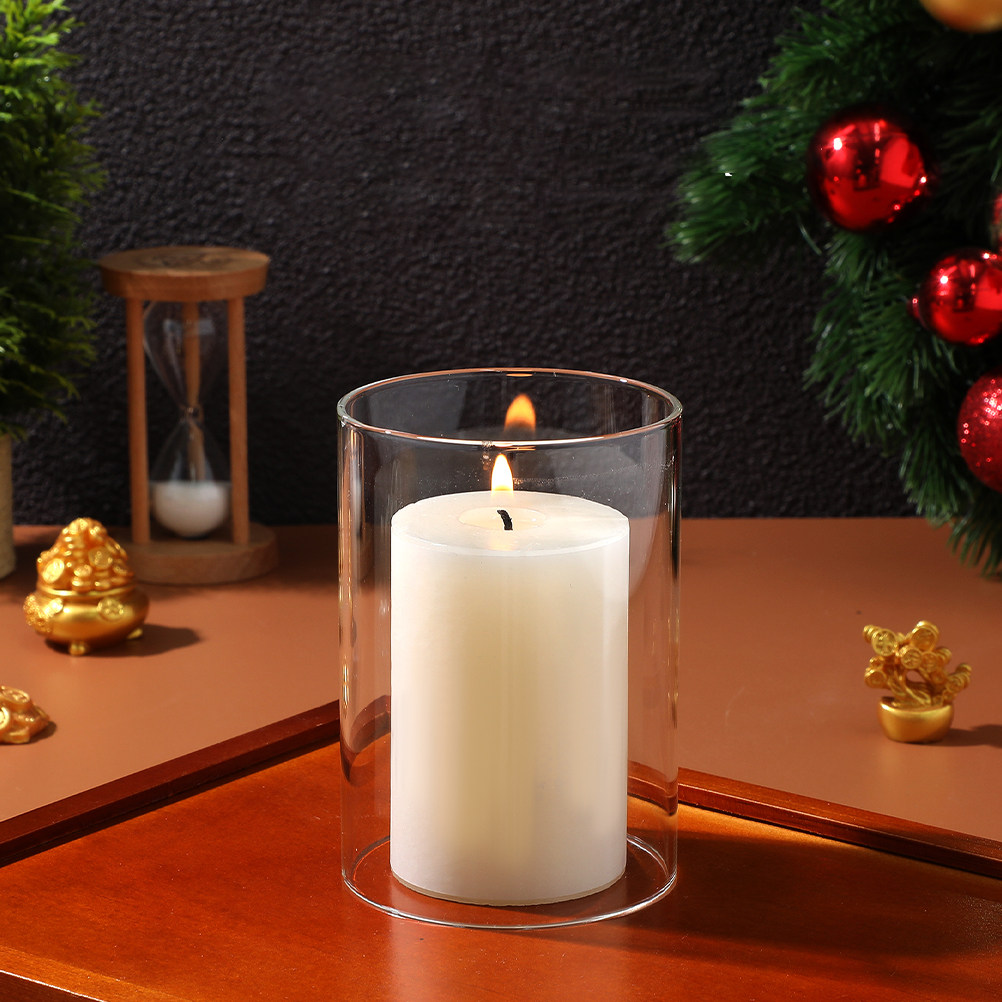 3Pcs Clear Cylindrical Glass C - Lighting Decoration Wedding recension och pris