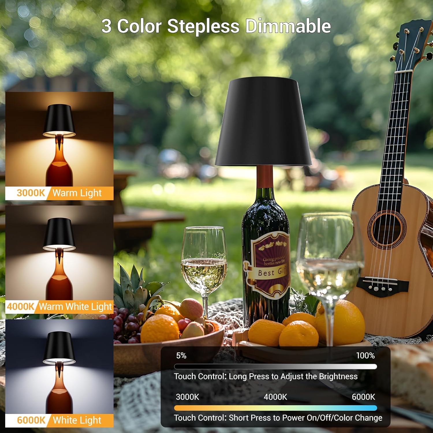 New Wine Bottle LED Lamp Deskt - Colour Changing Bulb recension och pris